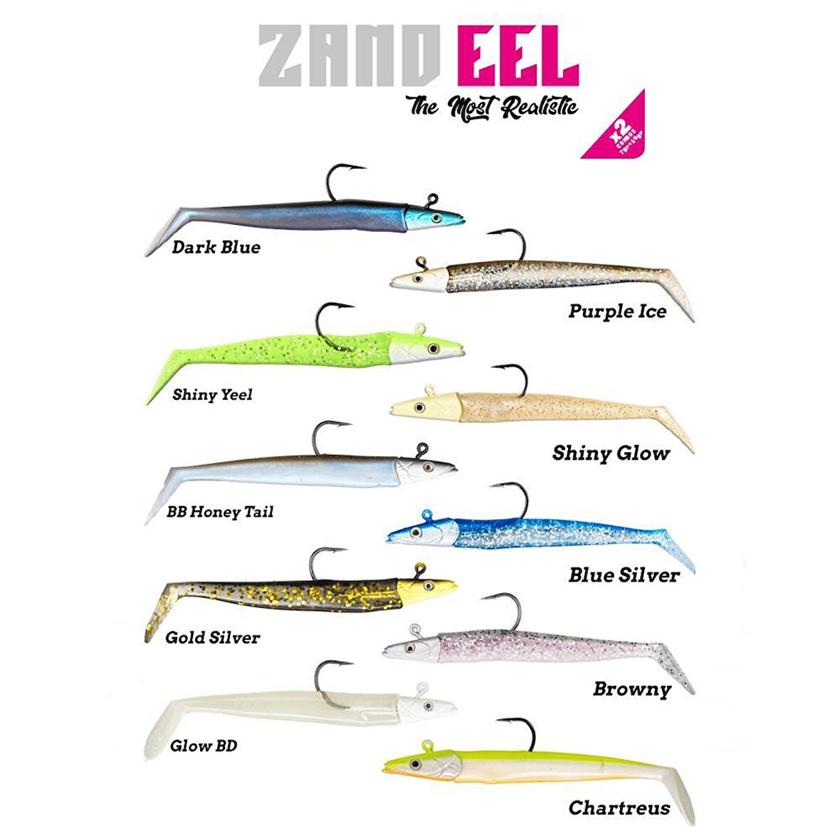 Fujin Zand Eel 11cm 7gr-14gr Double Body+Head Silikon Balık Pinky