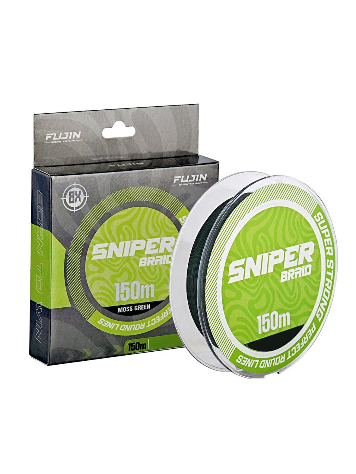 Fujin Sniper 8X 150Mt Moss Green İp Misina Moss Green-0,14 mm