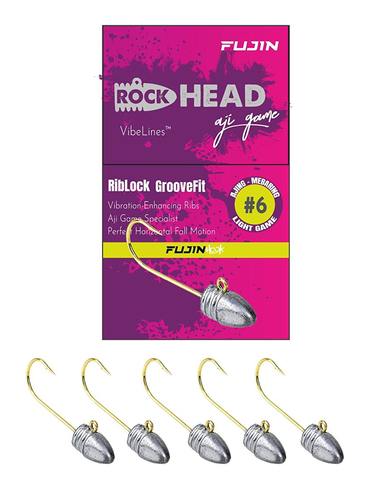 Fujin Rock-Head 6no Aji Game JigHead 0,5 GR