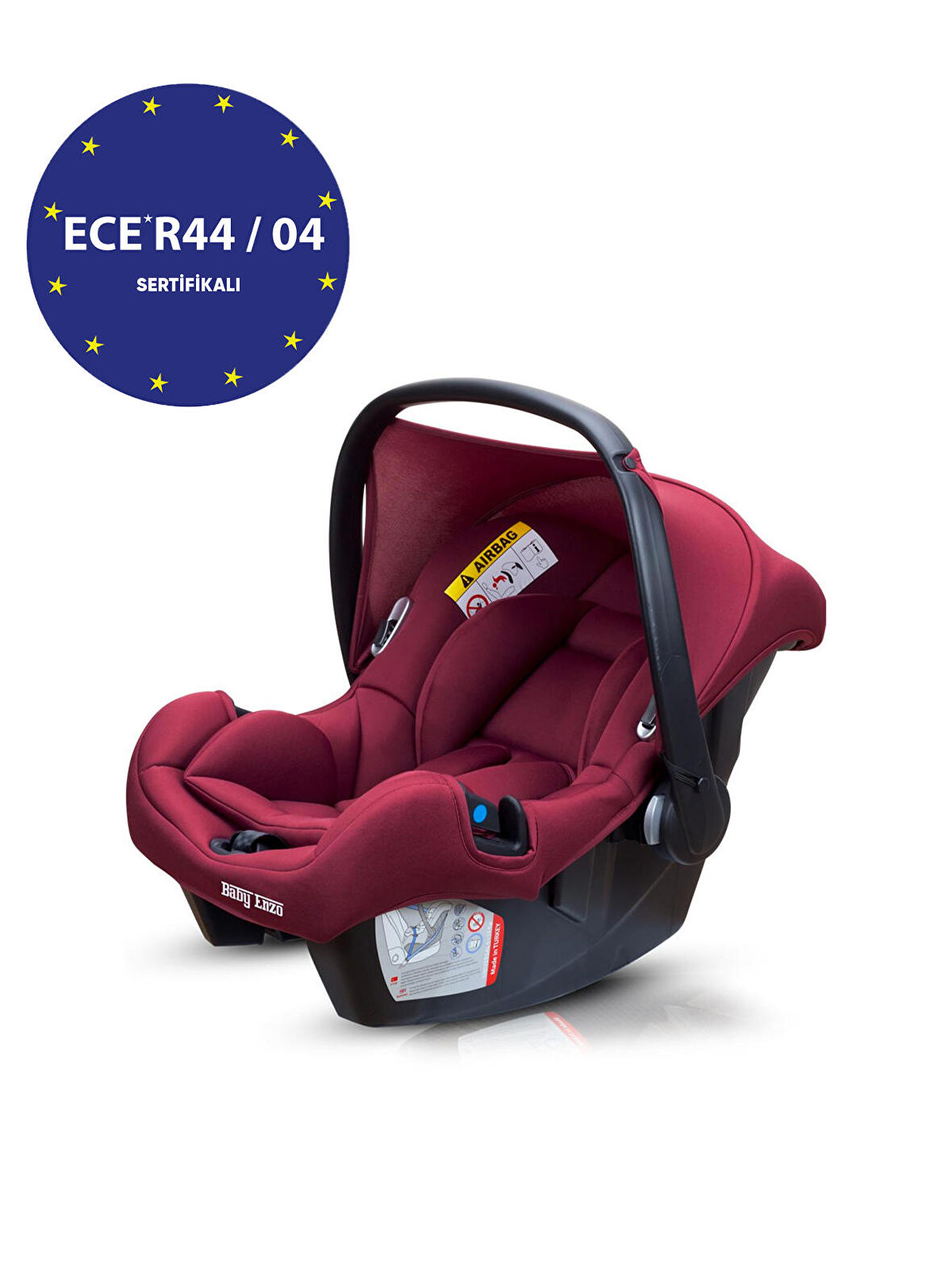 Baby Enzo Taşıma Ana Kucağı / Oto Koltuğu 0-13 kg Bordo