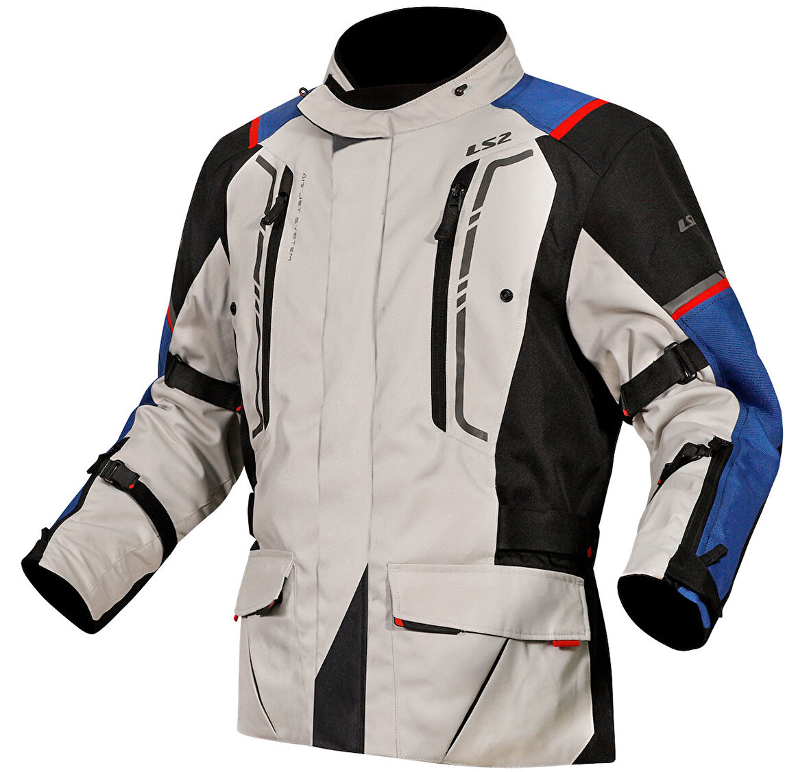 LS2 NARVIK MONT MAVİ-SİYAH-GRİ-KIRMIZI