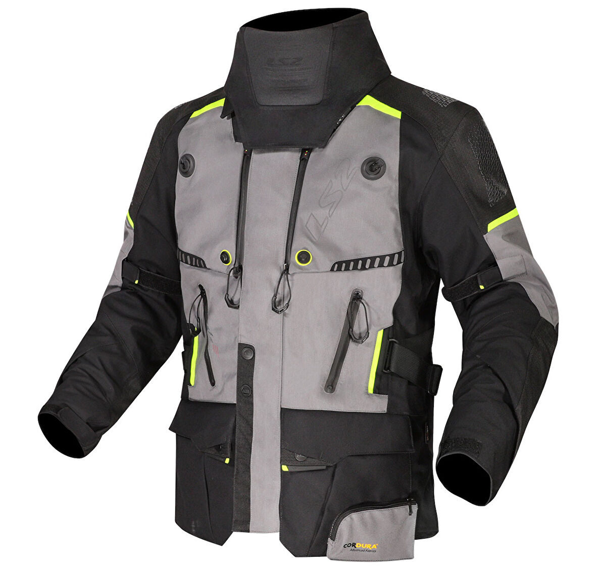 LS2 APOLLO MONT SİYAH-GRİ-NEON SARI