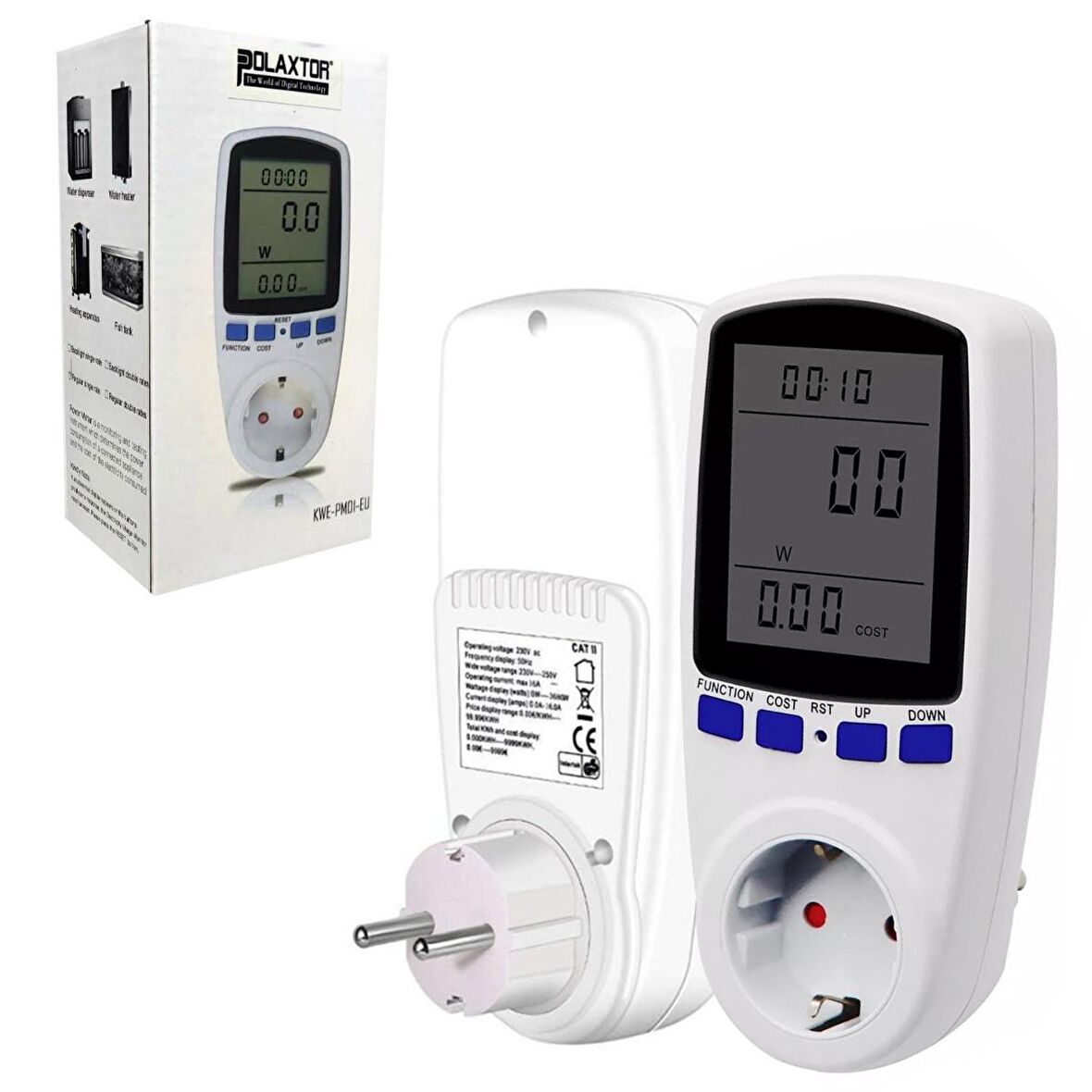 Polaxtor Enerji Ölçer Wattmetre 230V 3680W 16A