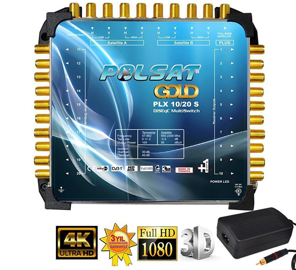 Polsat Uydu Santrali 10/20 Sonlu Santral 3 Yıl Garanti