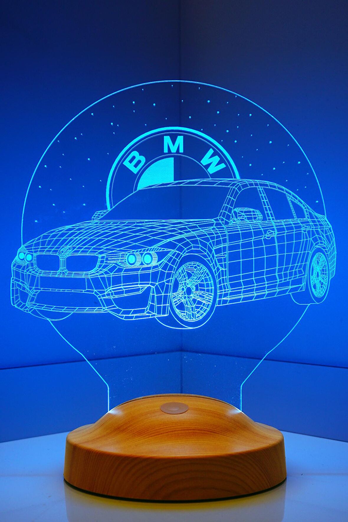 Sevgilambası 3D BMW 3 Boyutlu Led Lamba