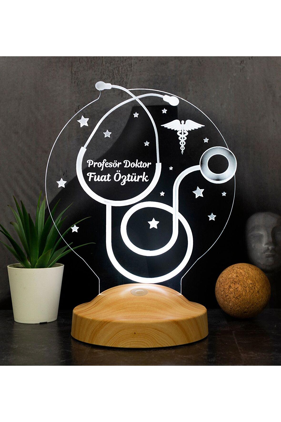 Doktora Hediye, Steteskop Doktor Hediyesi, Tıp Bayramı Hediyesi, 3d Led Lamba