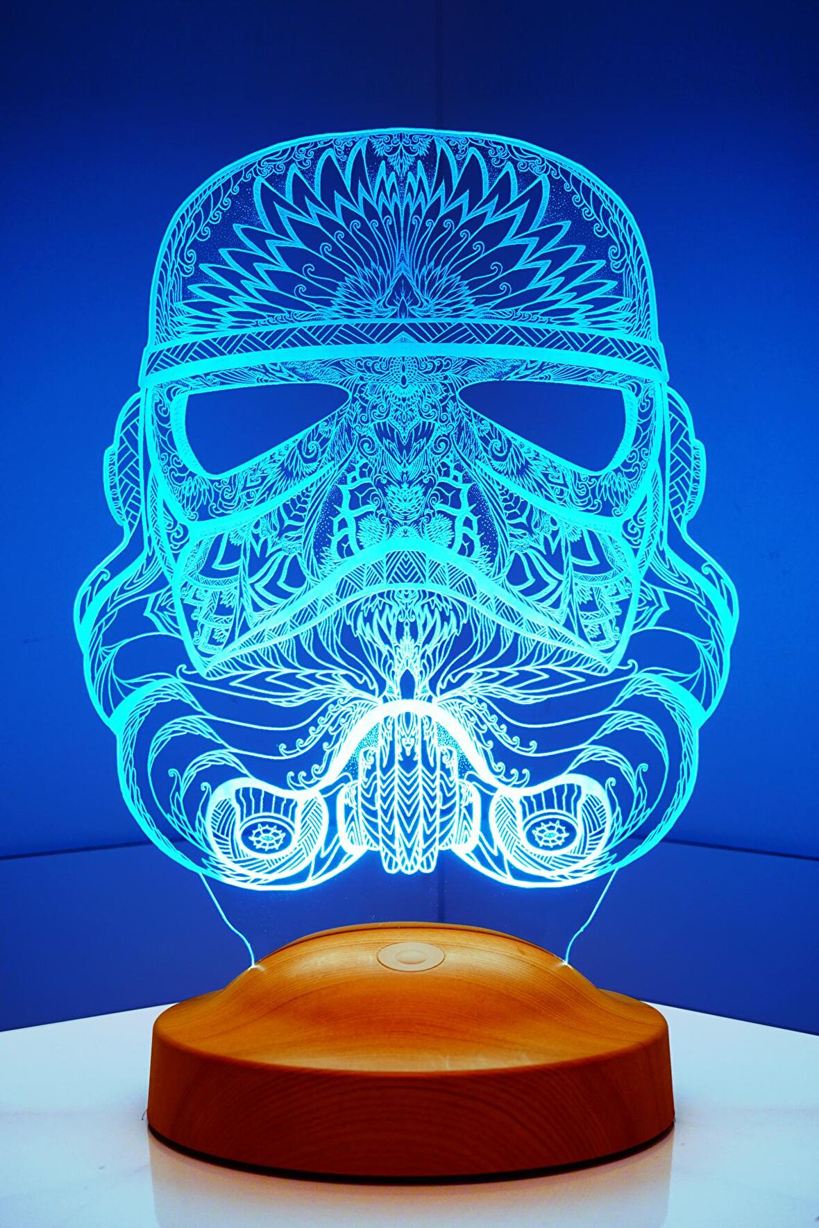 Sevgilambası 3D Star Wars Askeri Stormtrooper 3 Boyutlu Led Lamba