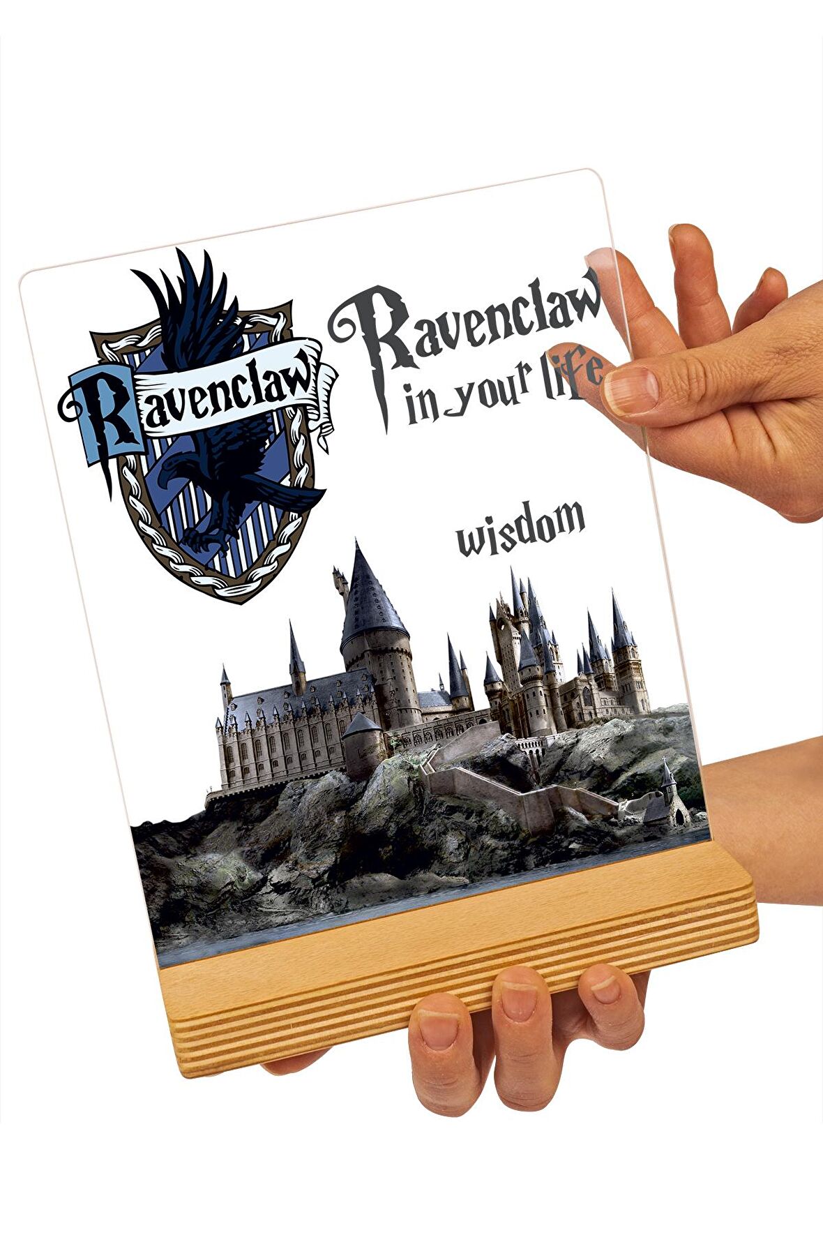 Sevgilambası Harry Potter Hediyesi Hogwarts Ravenclaw Binası Hediye Paketli Şeffaf Çerçeve