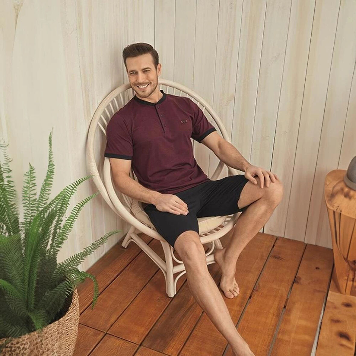 Kly 9009 Erkek Yazlık Şortlu Pijama Takım