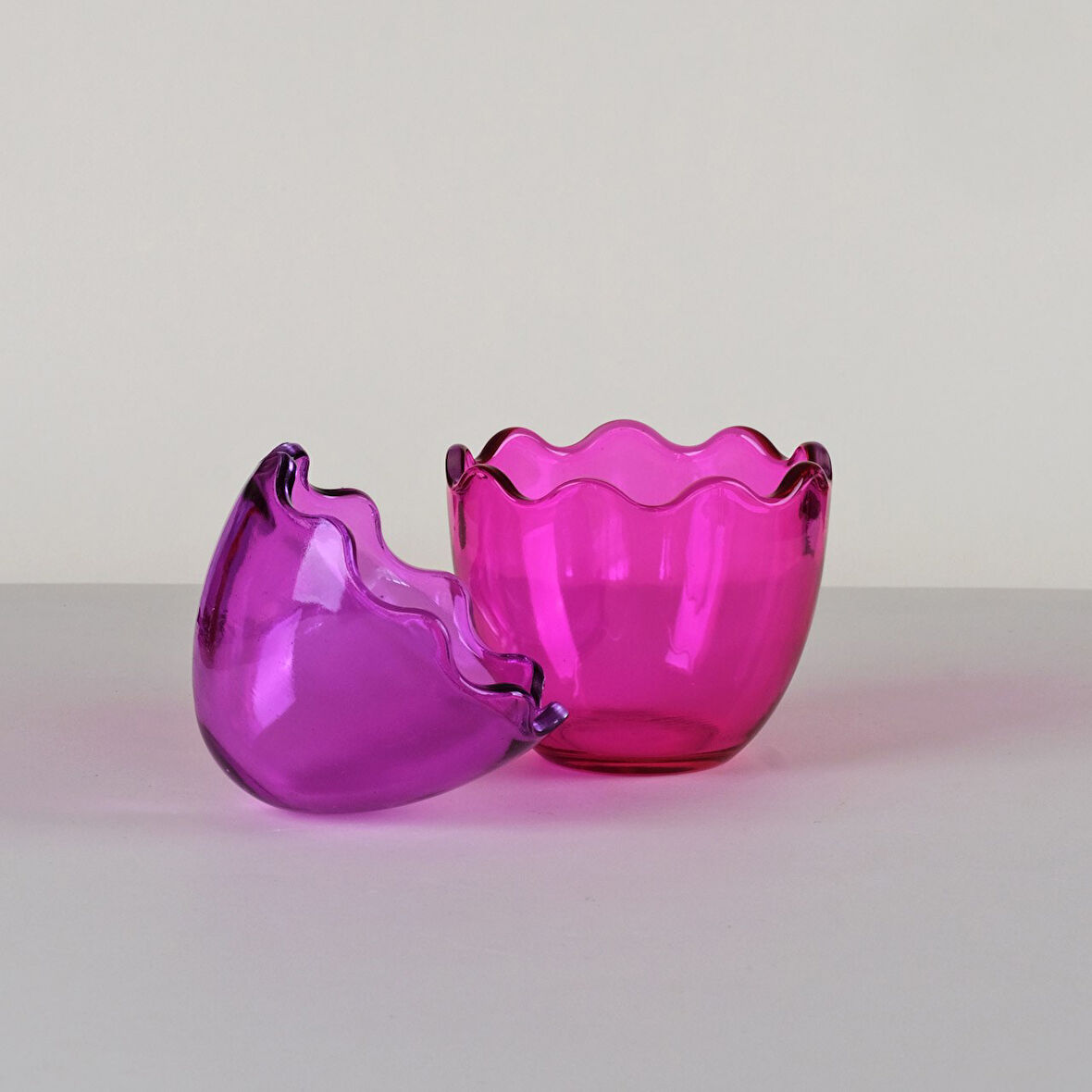 Glore Kapaklı Magnolia Servis Kabı Pembe - Mor