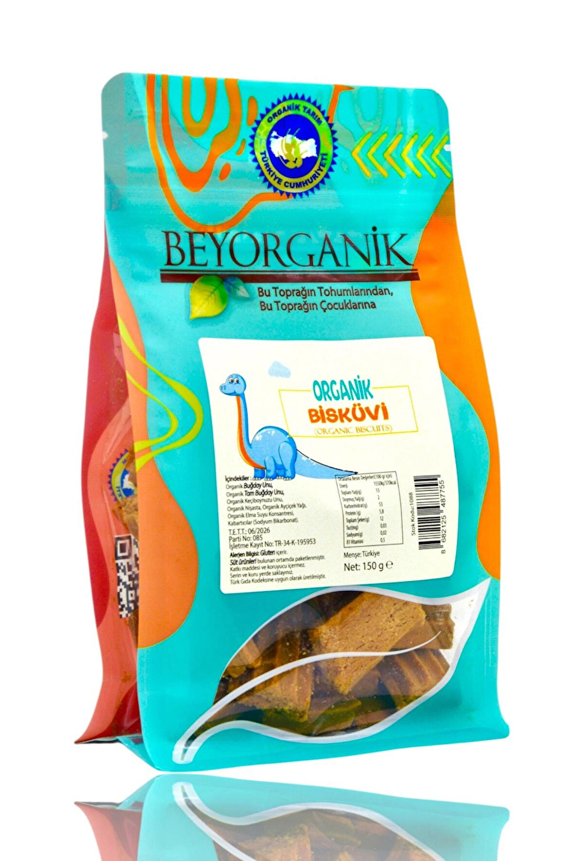 Organik Bebek Bisküvisi 150gr +6ay (PESTİSİT ANALİZLİ)  