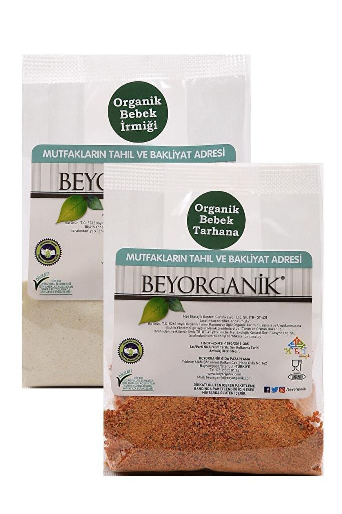 BeyOrganik Bebek Tarhana 200 gr + Organik Bebek İrmiği 200 gr