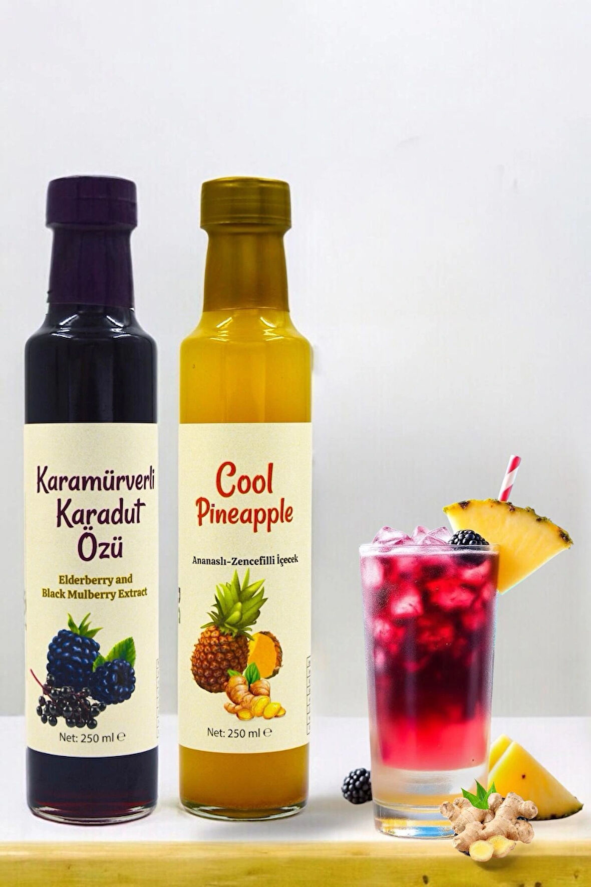 Serin Yaz İkilisi Cool Pineapple & Karamürverli Karadut Özü 2'li Set