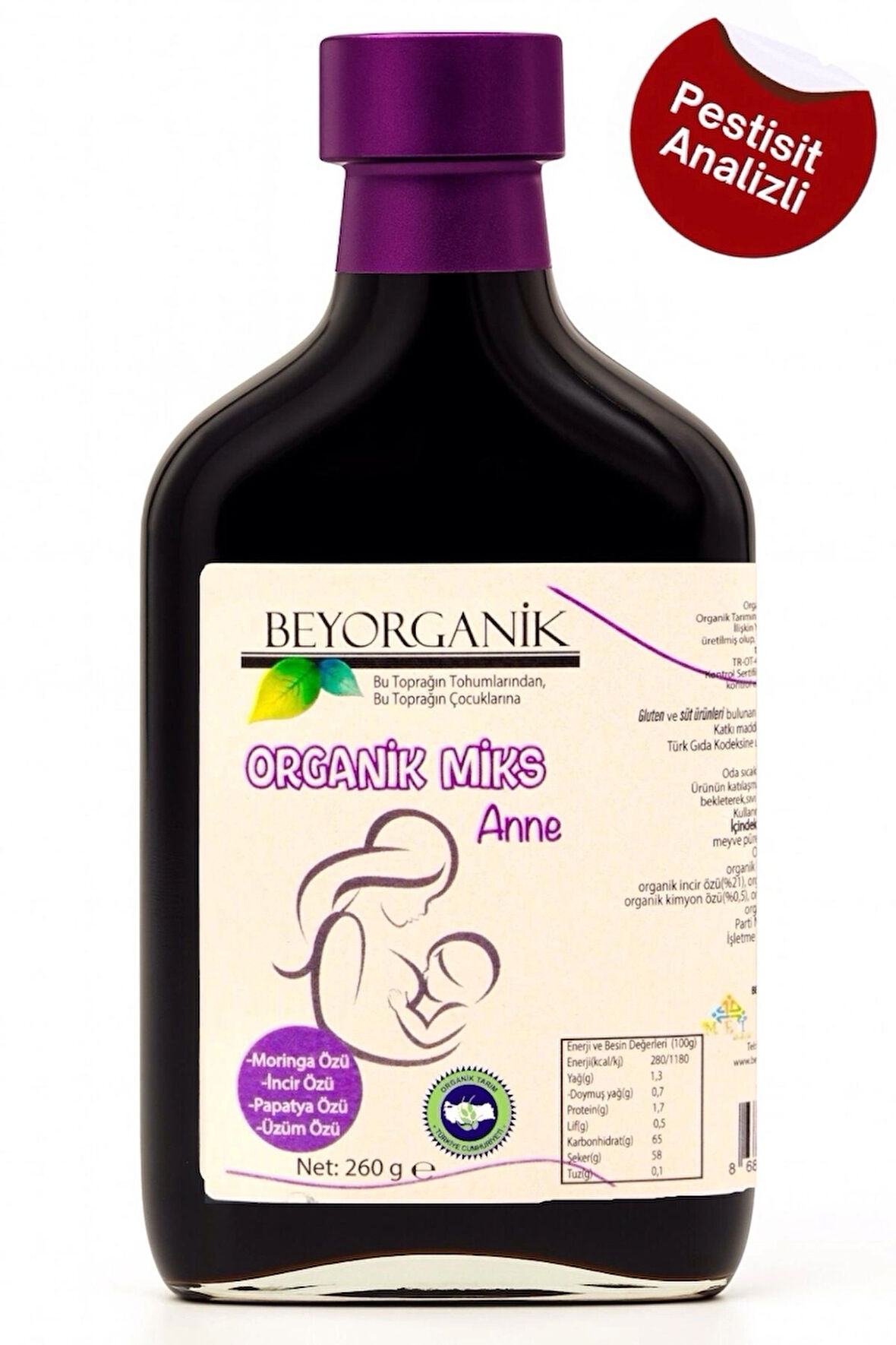 Organik Miks Anne 260gr (PESTİSİT VE AĞIR METAL ANALİZLİ)