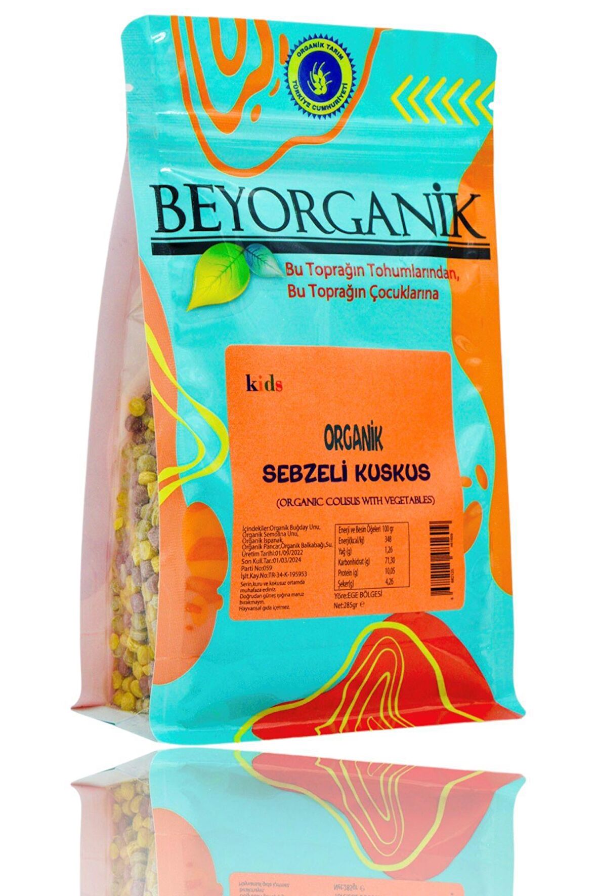 Organik Sebzeli Kuskus 285gr +8 ay