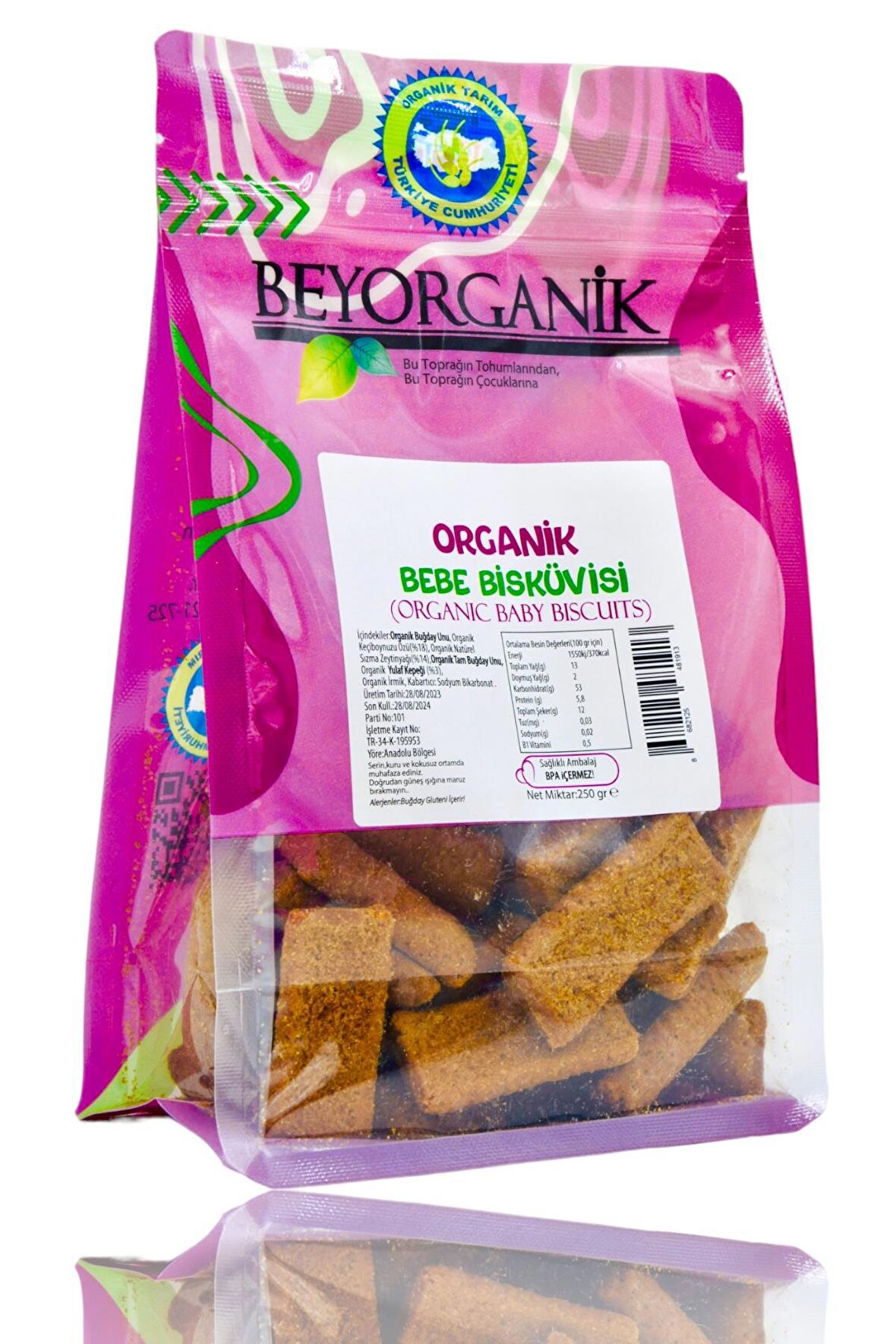 Organik Bebe Bisküvisi 250gr