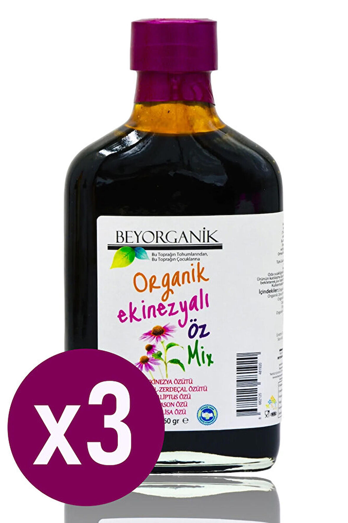 Organik Ekinezyalı Öz Miks 260gr (3 Adet)