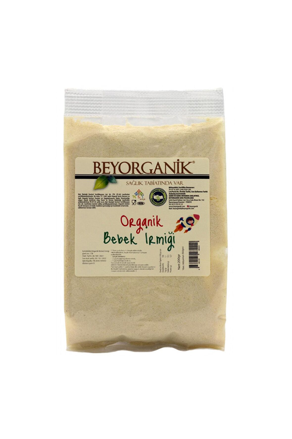 Beyorganik Bebek Irmiği (bebeklere Özel) 200 Gr