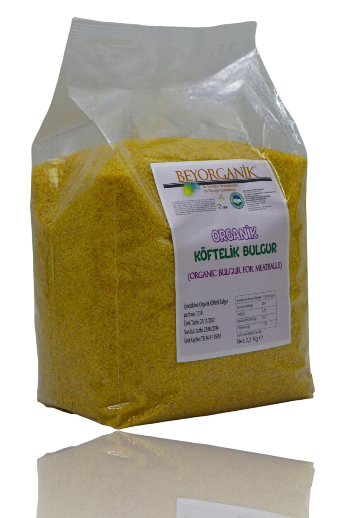 Organik Köftelik Bulgur 2,5kg (Sadece BEYORGANİK Mağazasında )