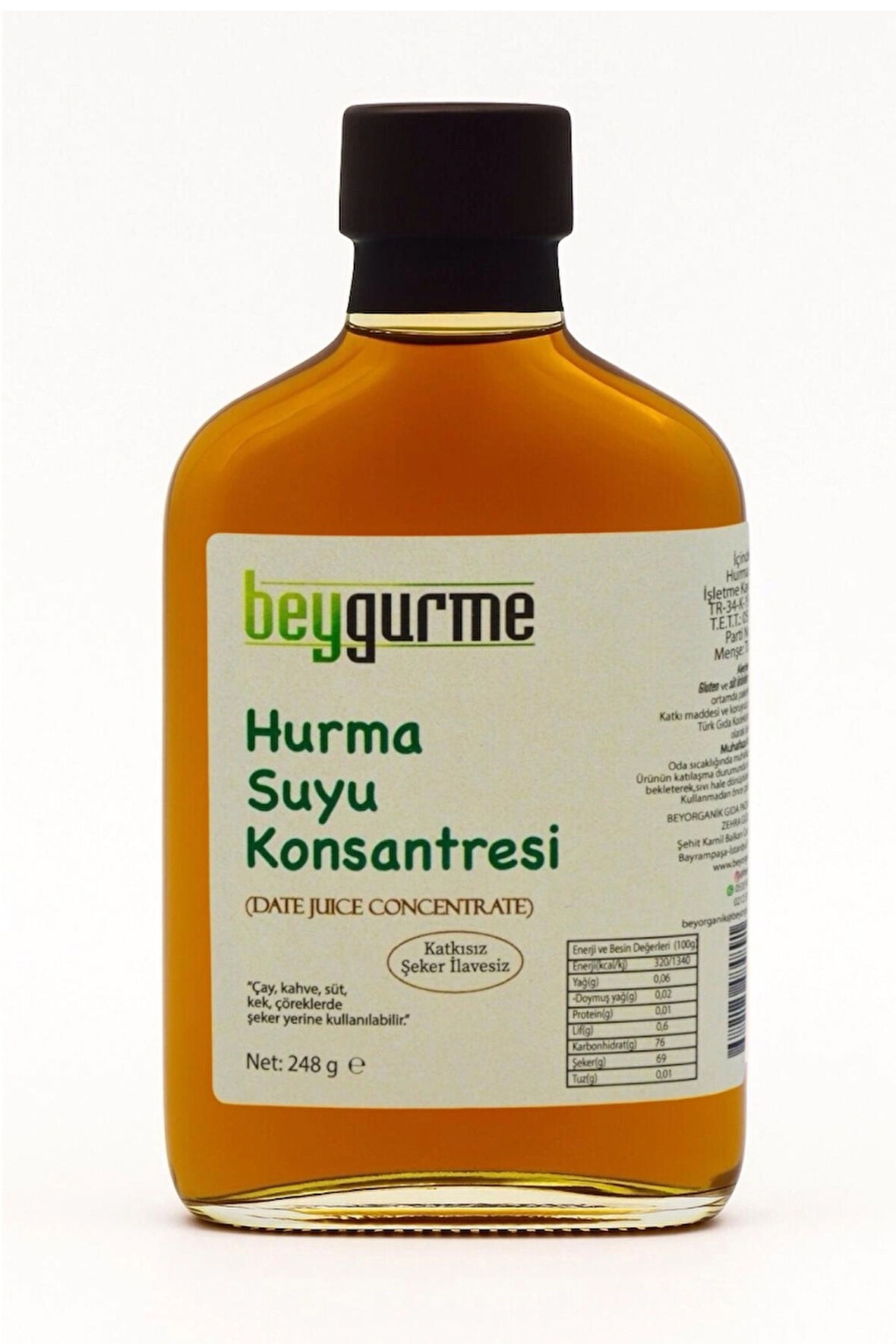 Hurma Suyu Konsantresi 248gr (PESTİSİT ANALİZLİ)