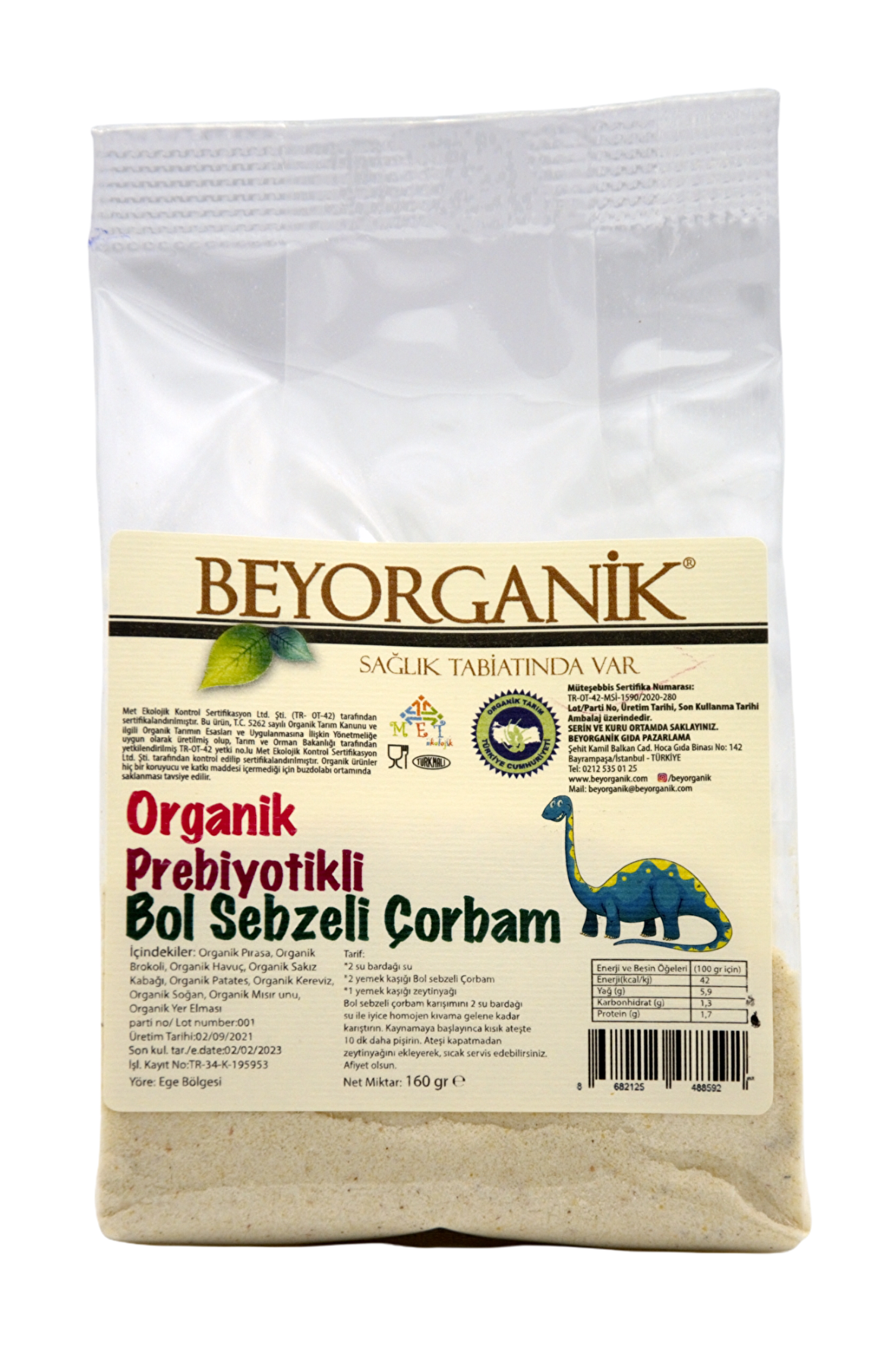BEYORGANİK Probiyotikli Bol Sebzeli Çorbam 160gr