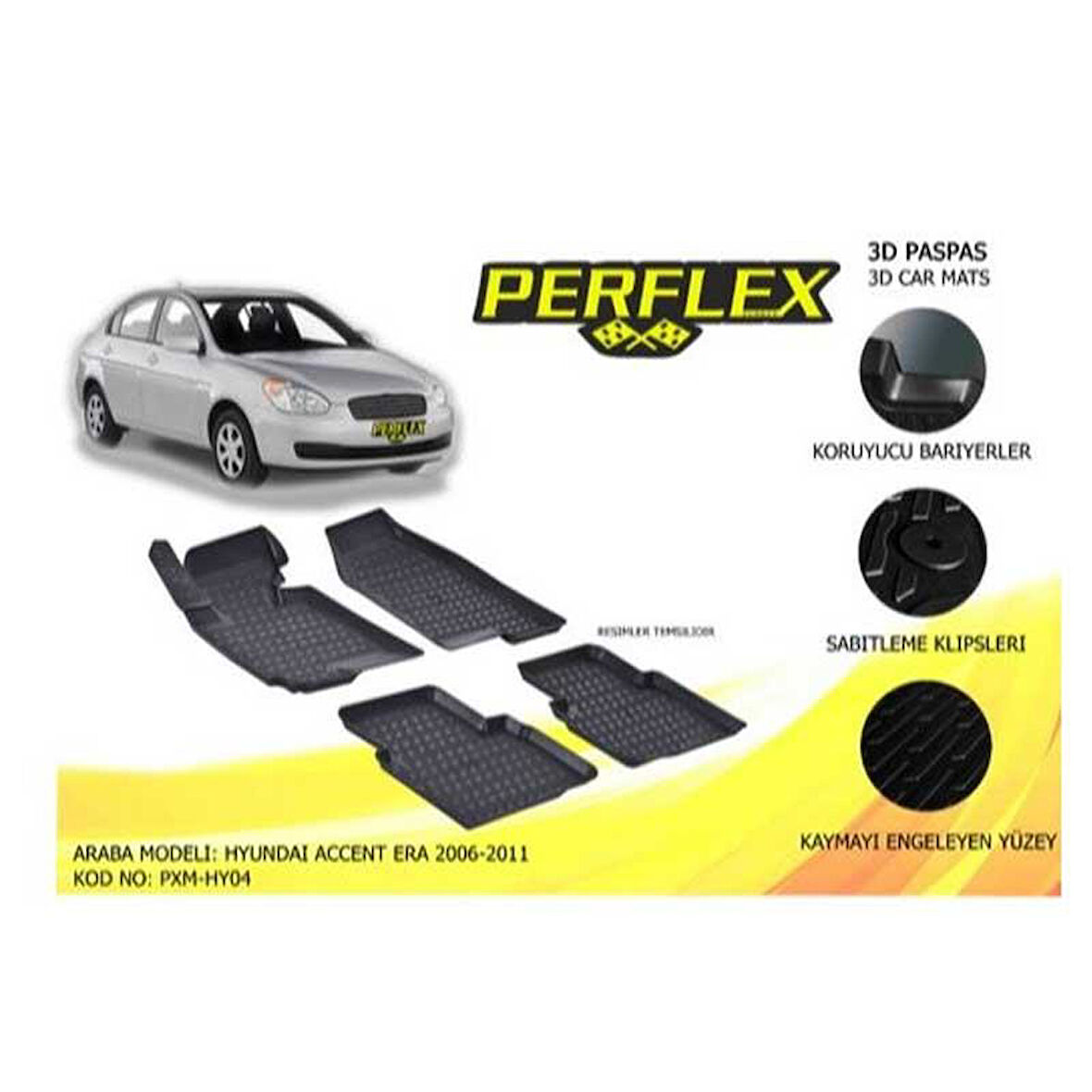 Perflex Paspas 3D Havuzlu Accents Era 2006-2011