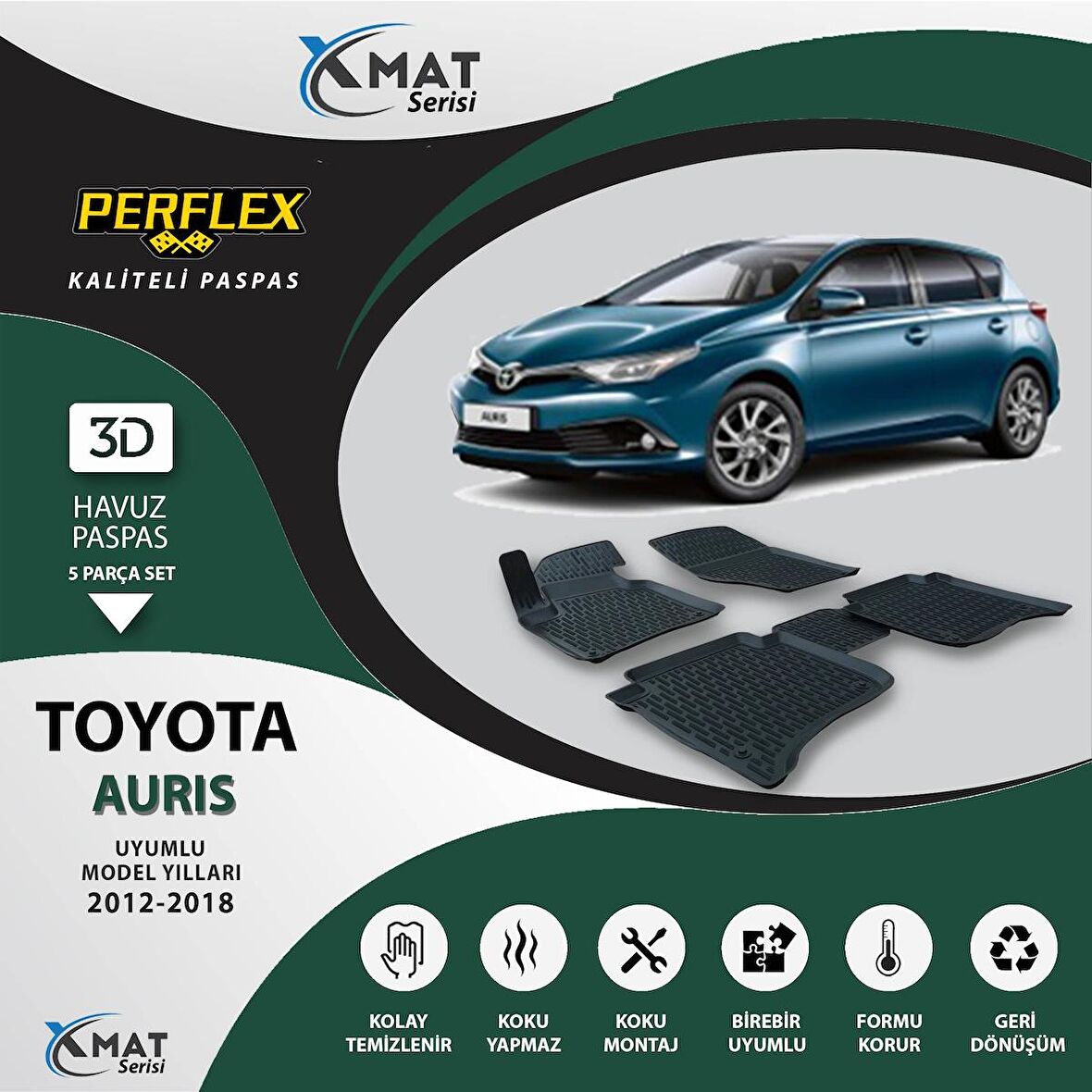 Perflex Paspas 3D Havuzlu X-Mat Auris 2012-2018