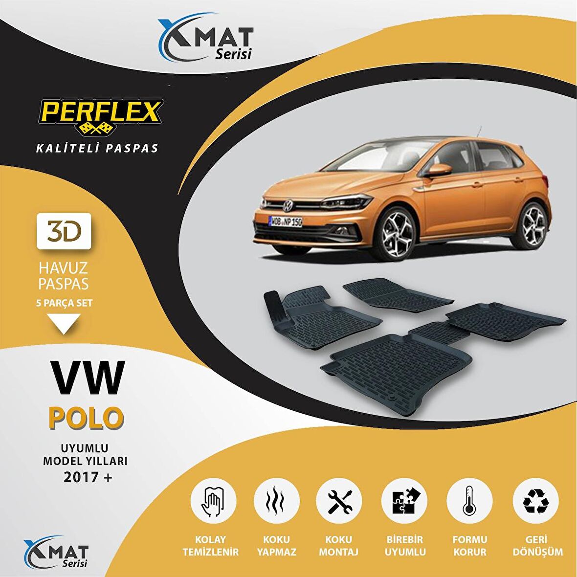 Perflex Paspas 3D Havuzlu X-Mat Polo 2017+