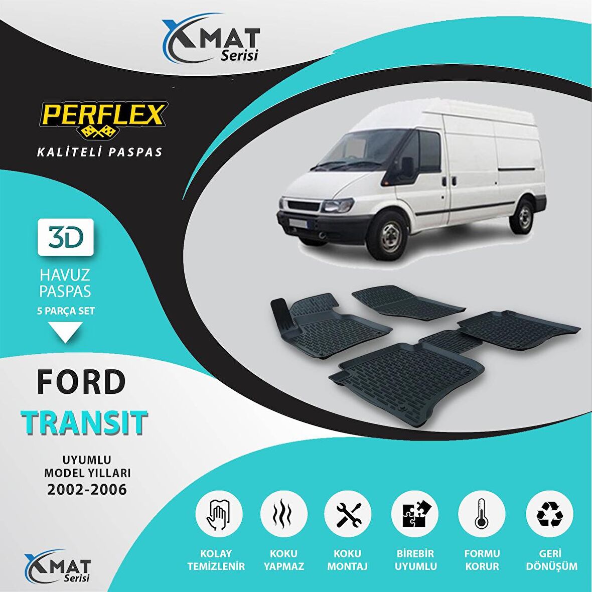 Perflex Paspas Kaucuk Flexair Transit V184 2002-2006