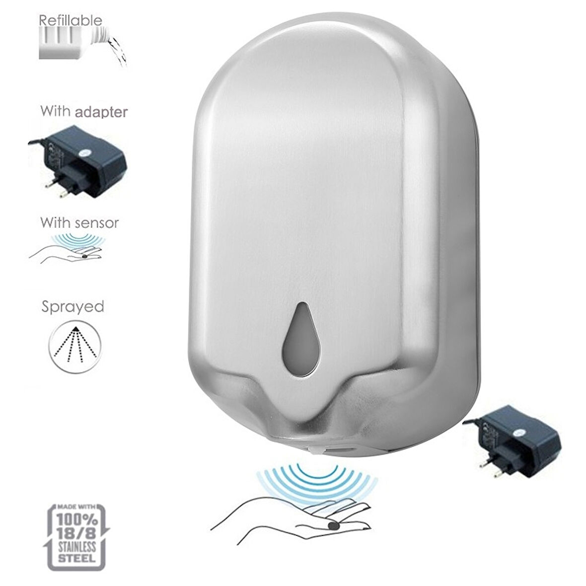 Okinox Sensörlü Dezenfektanlık. Elektrikli ve Pilli. 910120