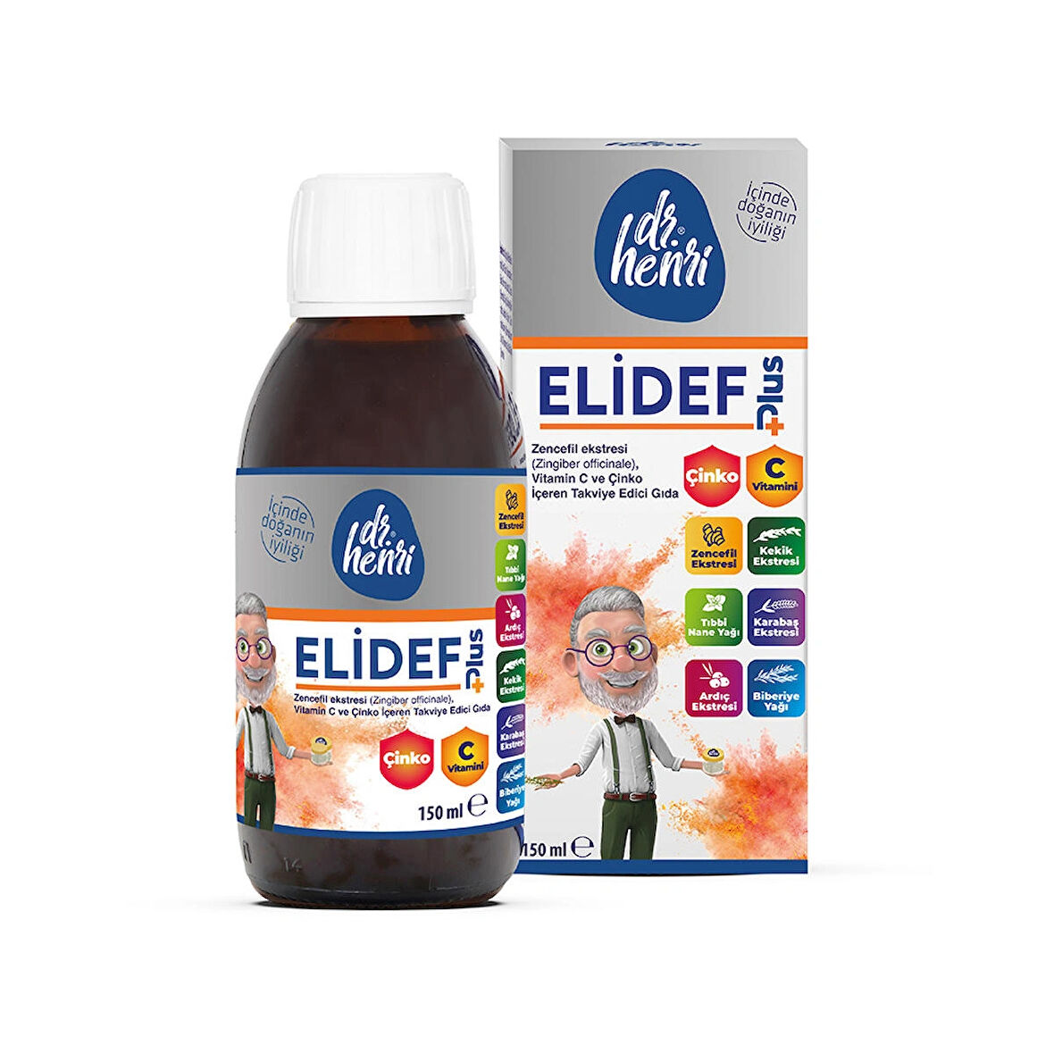 Elidef Şurup Zencefil, C Vitamini Ve Çinko Içeren Takviye Edici Gıda