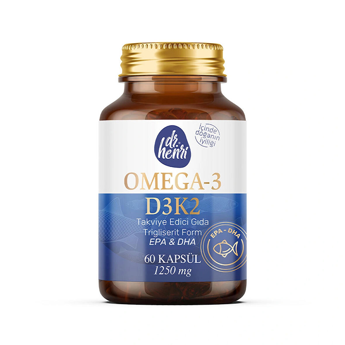 Omega-3 D3 & K2 Vitamin 60 Kapsül Takviye Edici Gıda