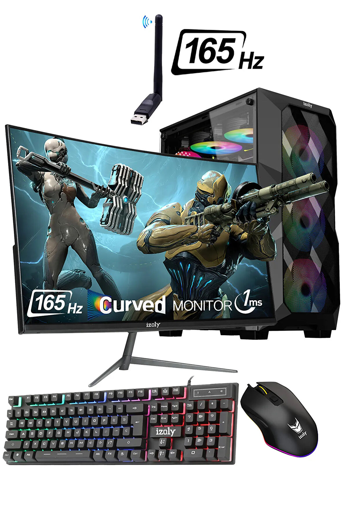 Mintra Shiftry X Ryzen 7 3700x 16GB 512GB M.2 Nvme Gtx1660s 6GB 24" 165hz Oyuncu Masaüstü Bilgisayarı