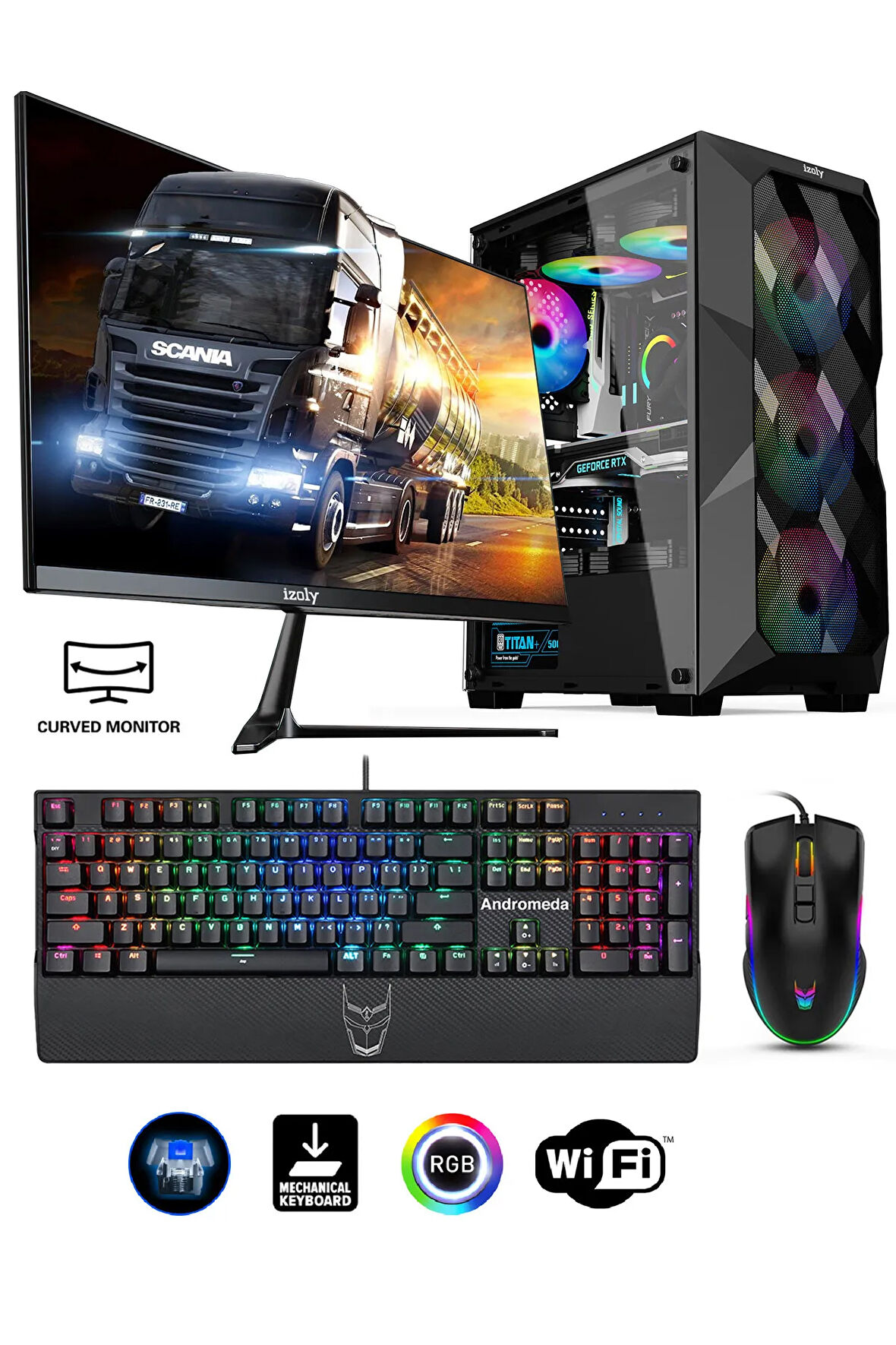 Mintra Cradily Y I3-10100f 16GB 512GB M.2 Nvme Rtx 2060s 8GB 27" 165hz Oyuncu Masaüstü Bilgisayarı