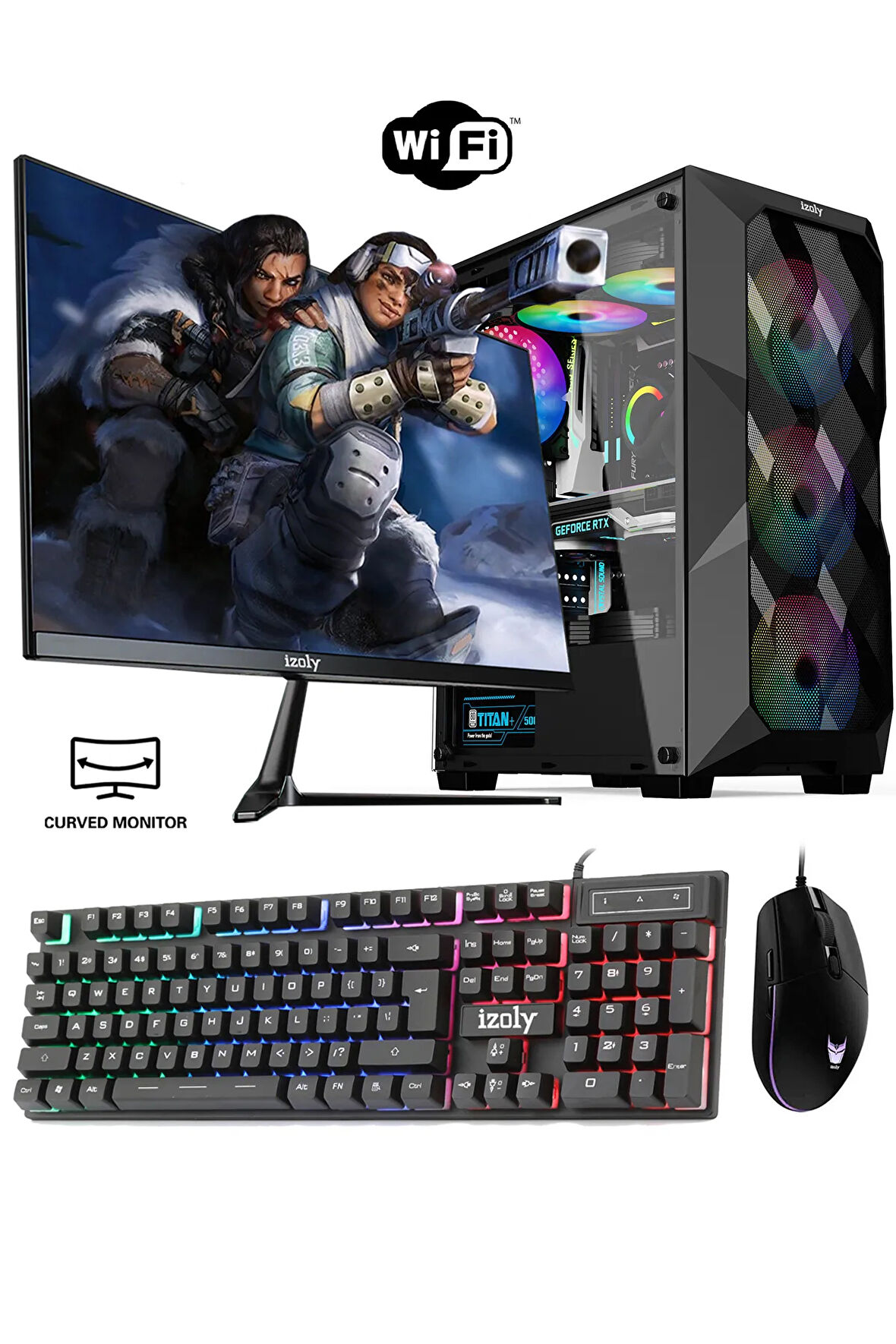 Mintra Cleffa X I3-10100f 16GB 256GB M.2 Nvme Rtx 2060s 8GB 24" 165hz Oyuncu Masaüstü Bilgisayarı
