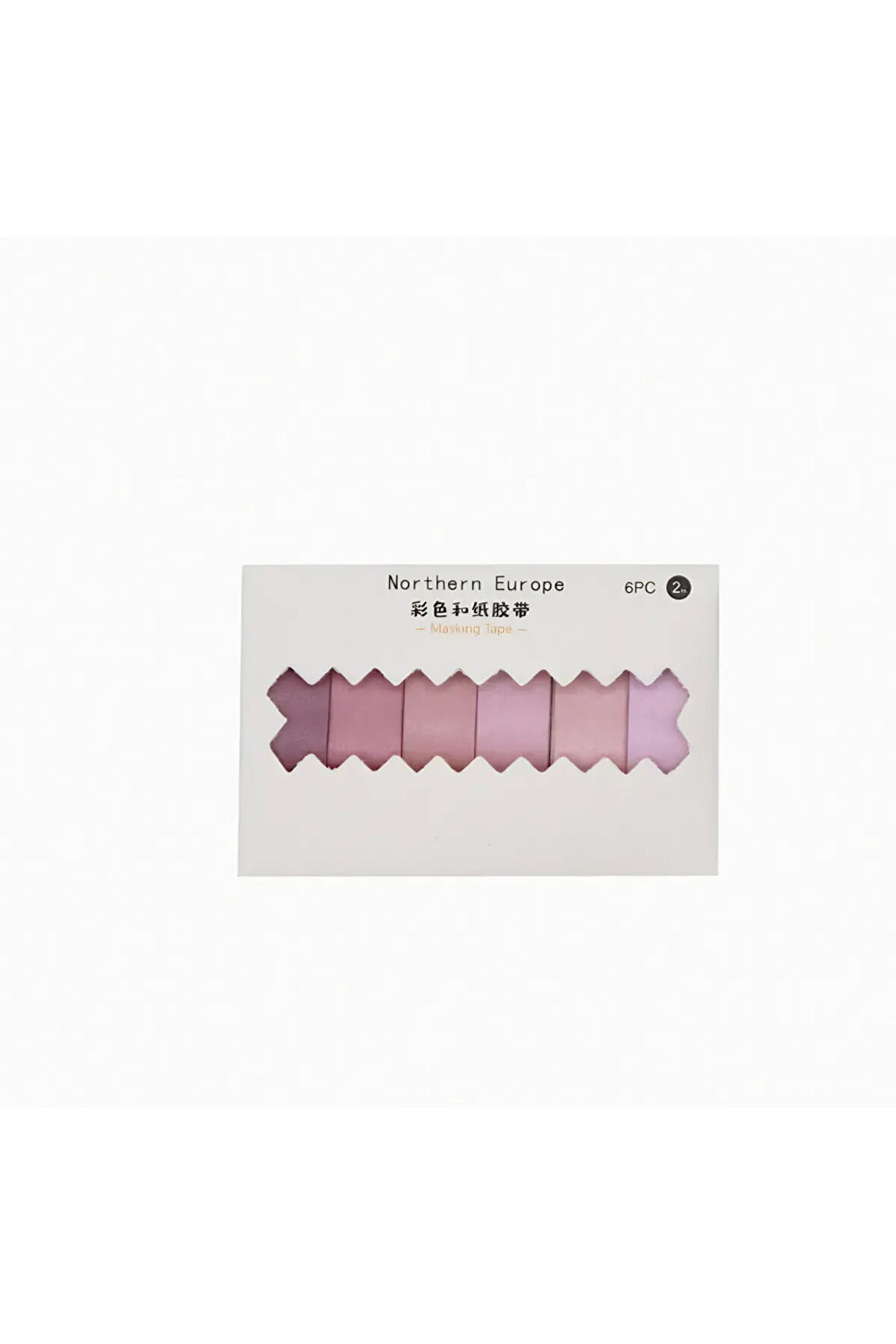 Pembe Temalı 6 Renkli Washi Bant • Sticky Note (GGK-PAX003)