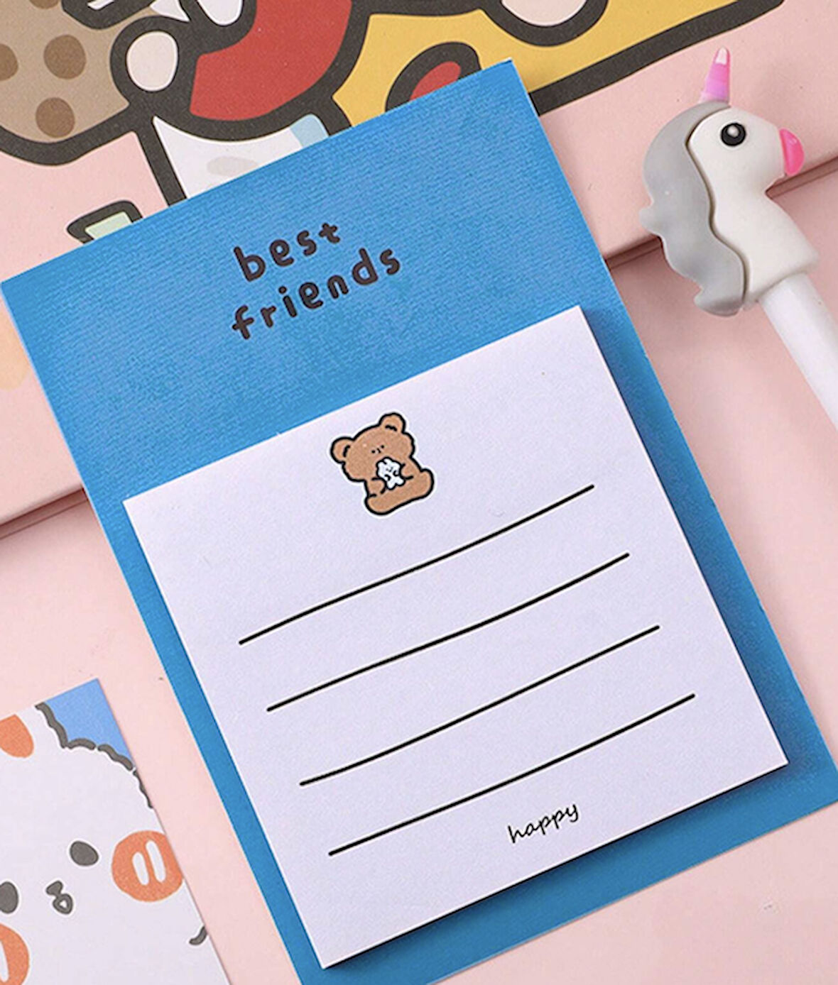 Best Friends Temalı Renkli Not Seti • Post-it • Sticky Note (GGK-MBW047)