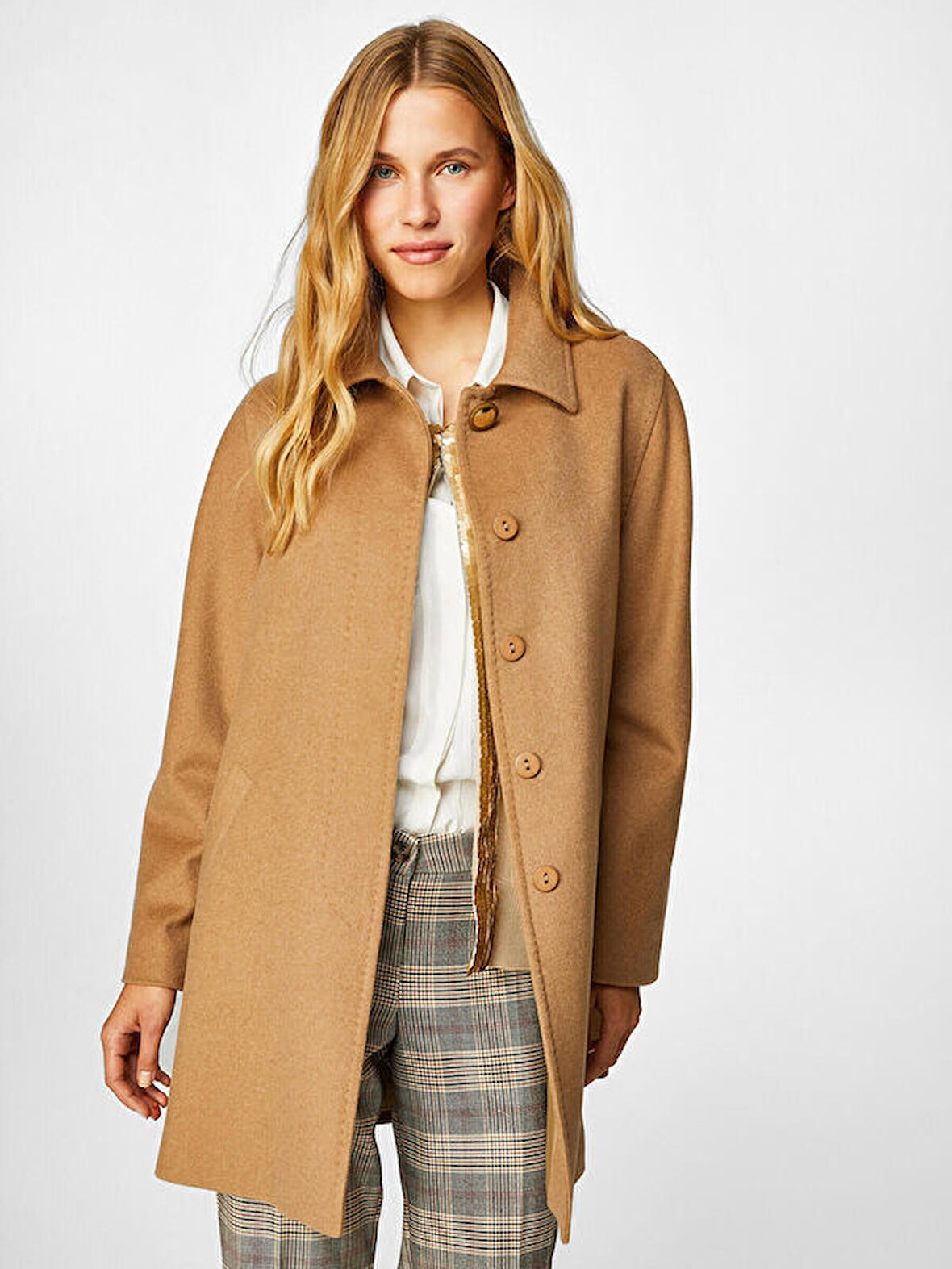 Bebe Yaka Kaşmir Kaban 00038