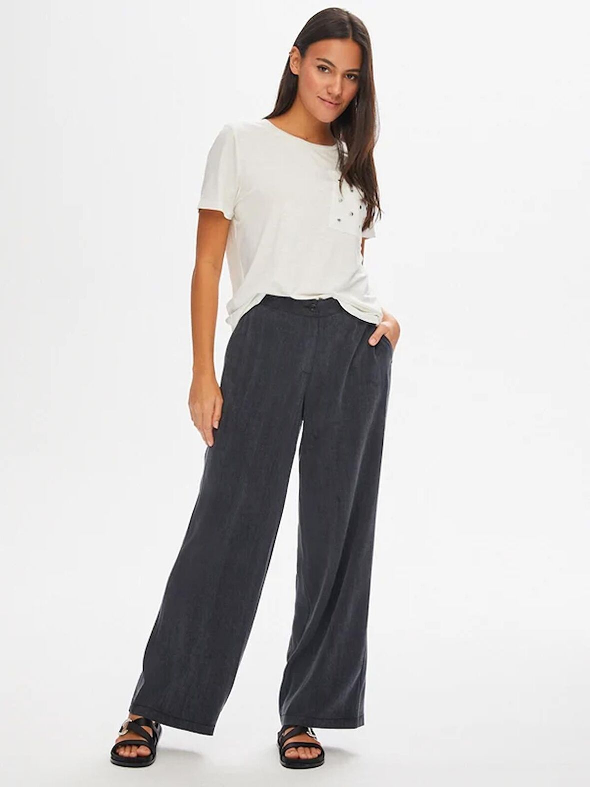 Wıde Leg Liyoselli Pantolon 68529