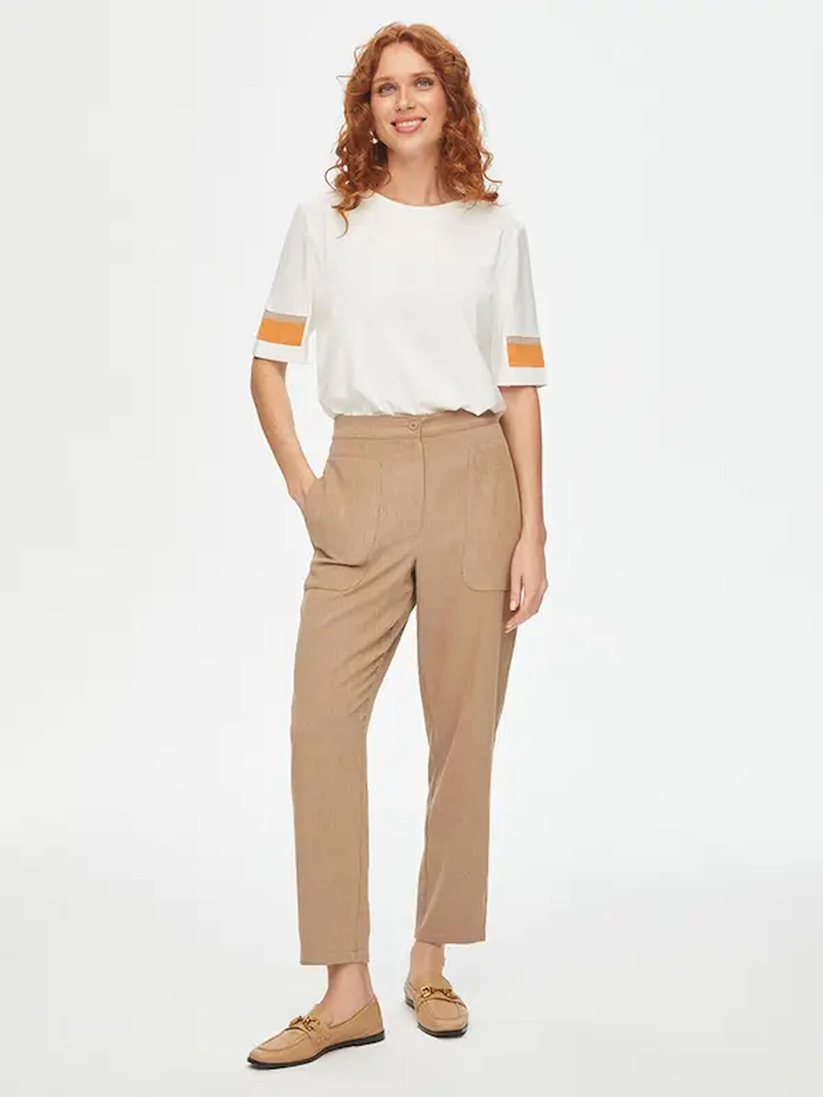 Kendinden Dokulu Comfort Fit Şönil Pantolon 69490