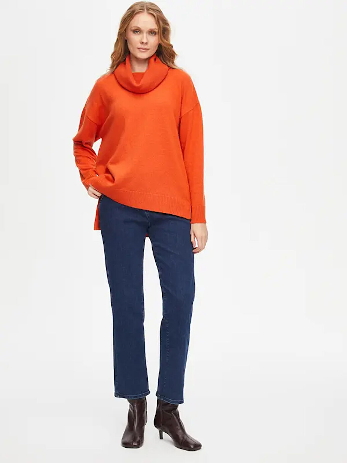 Degaje Yaka Kaşmir Karışımlı Triko Bluz 69642