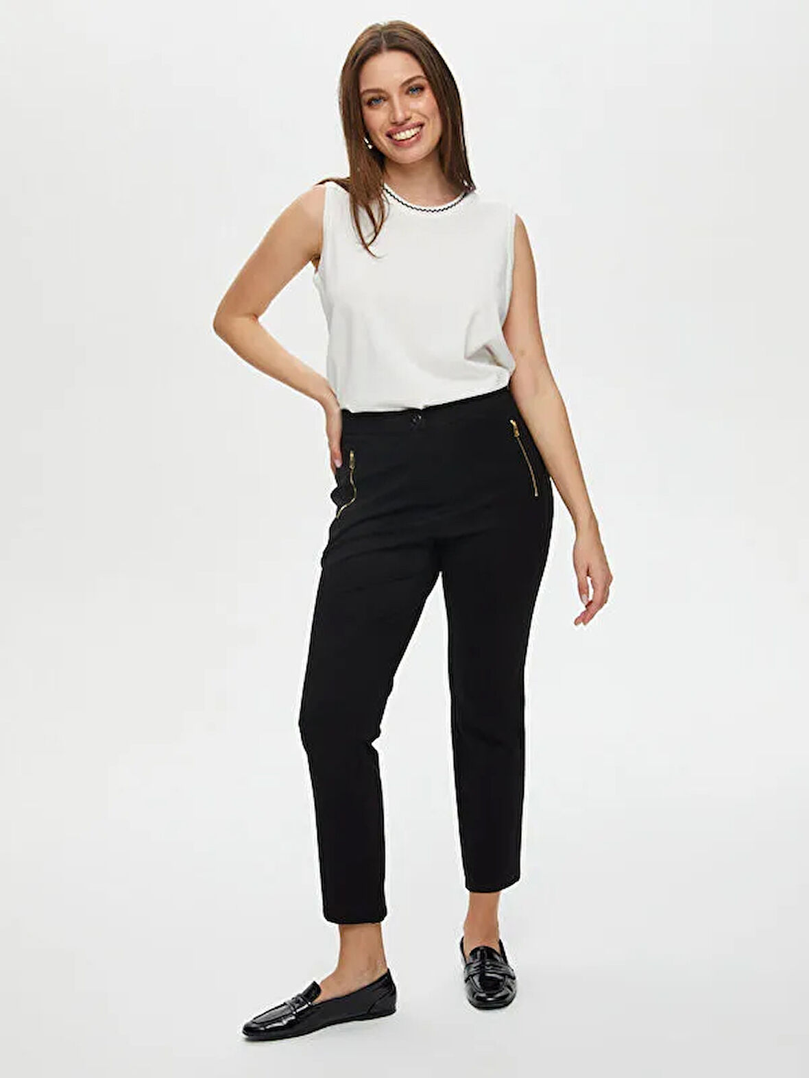 Slim Fit Vücut Şekillendiren Pantolon B00046-1