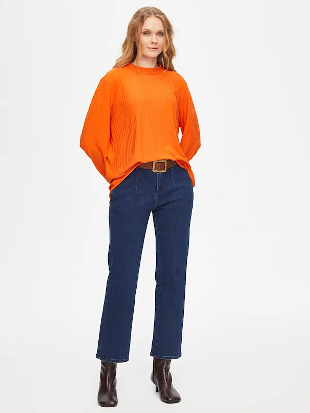 Relax Dik Yaka Kaşkorse Sweatshirt 69756
