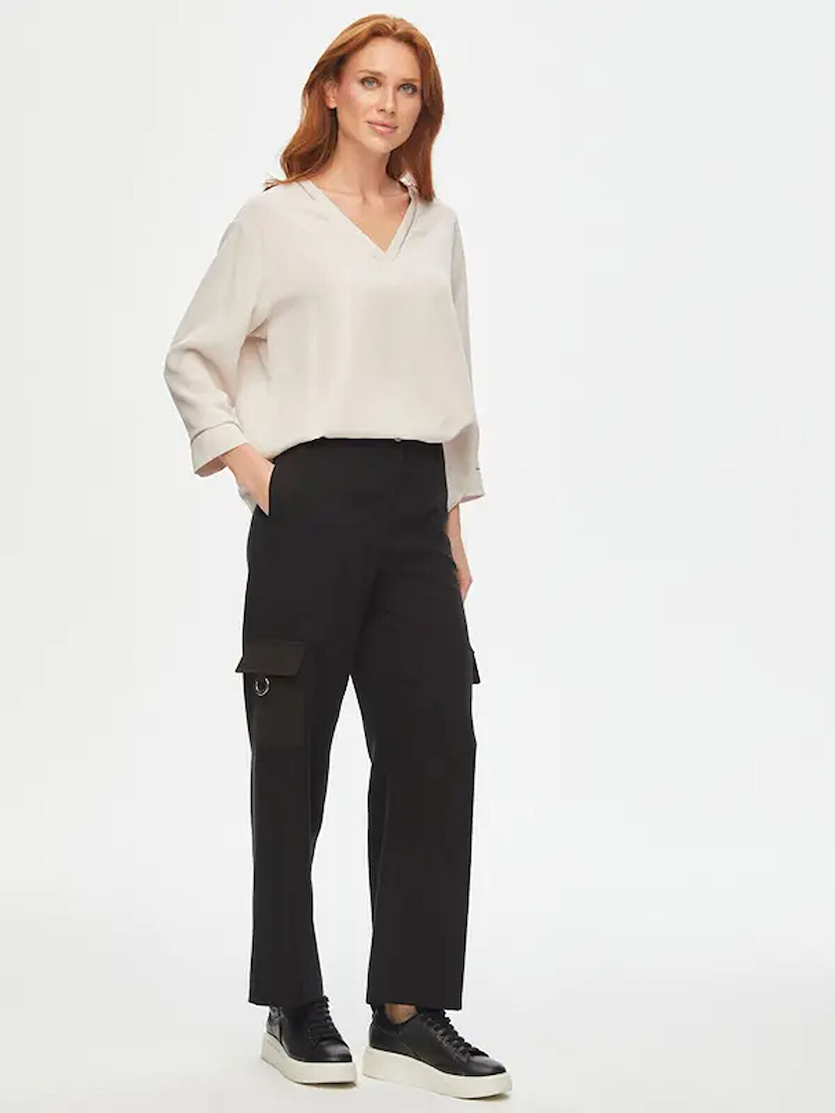 Relax Liyoselli Cep Detaylı Wide Leg Fit Pantolon 69762