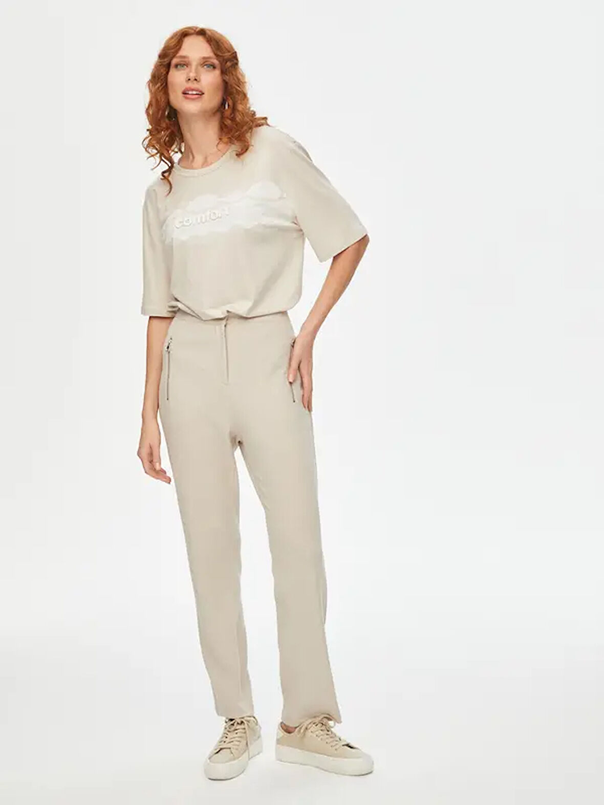 Relax Diagonal Dokulu Slım Fit Örme Pantolon 69763