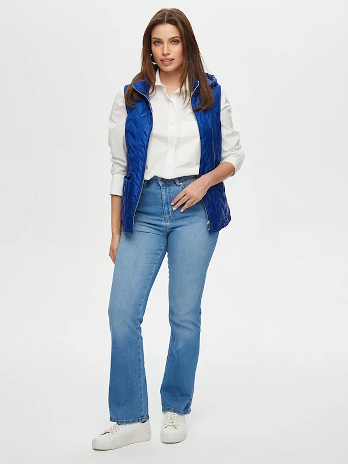 Patch Cep Detaylı Kapişonlu Kapitone Yelek S25KYL003