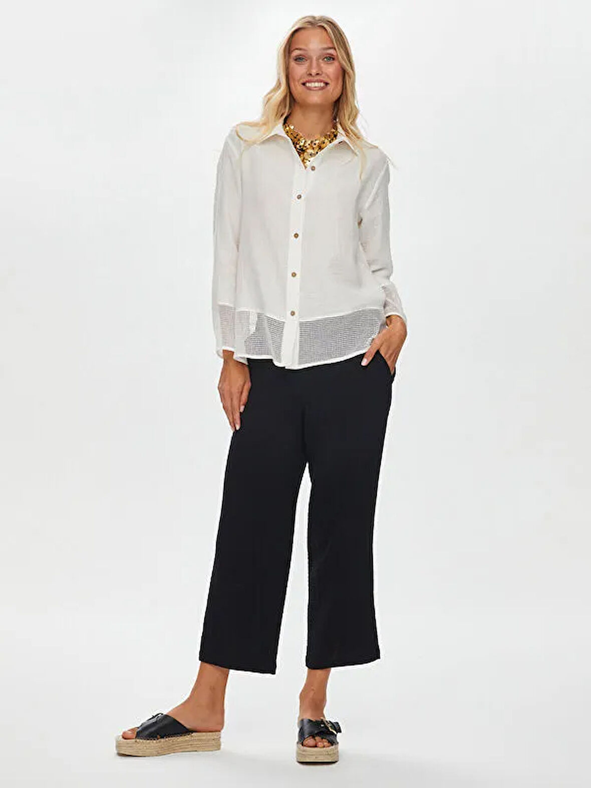 File Detaylı Müslin Gömlek S25GML033