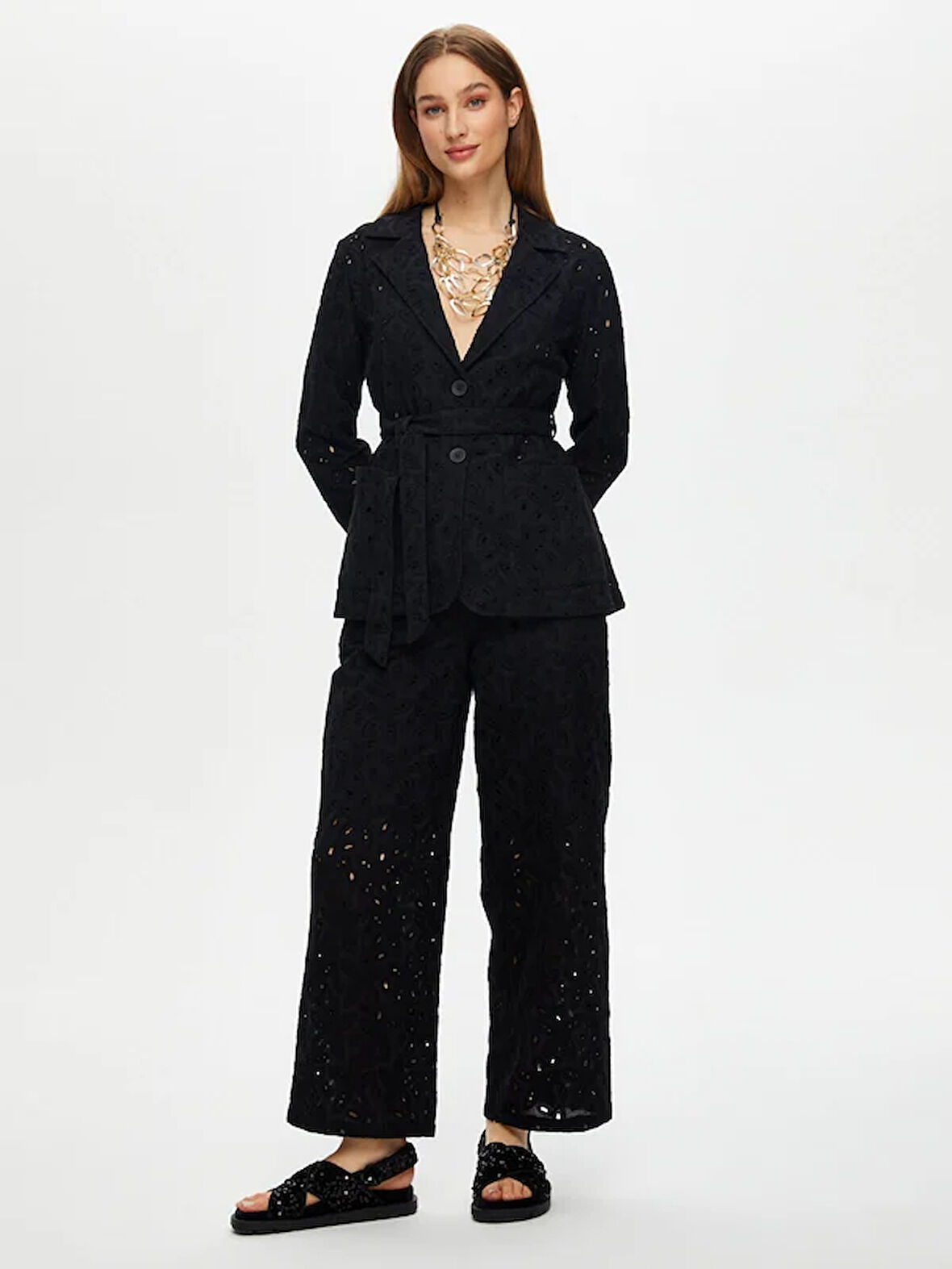 Brode Nakışlı Kemerli Ceket S25CKT028