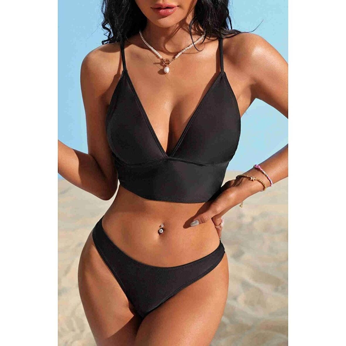 Angelsin Şık Bikini Altı Siyah