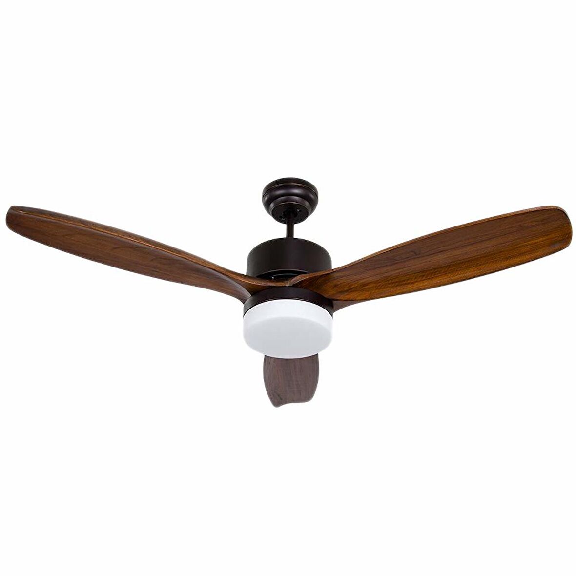 Alsanfan Modern Kahverengi Aydınlatmalı Uzaktan Kumandalı 132cm Tavan Vantilatörü